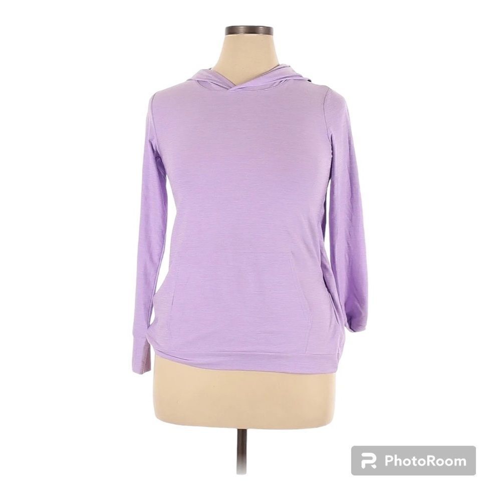 Runway Woman’s purple hoodie. L Preowned